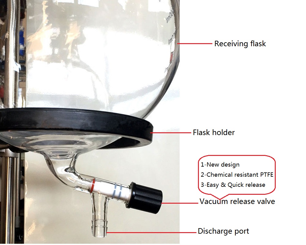 Industrial 50L rotary evaporator with electric lift