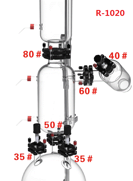 Industrial 50L rotary evaporator with electric lift